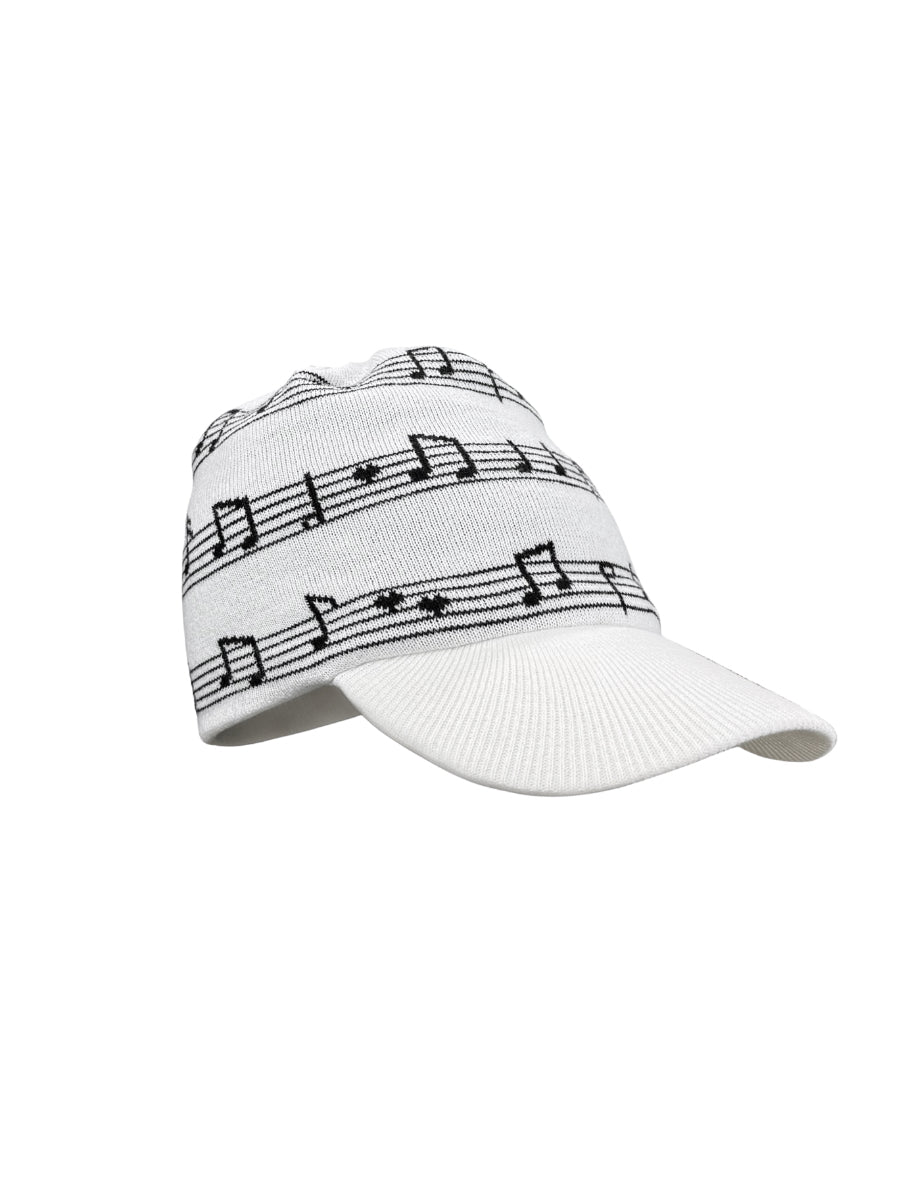 Musical note knitted hat