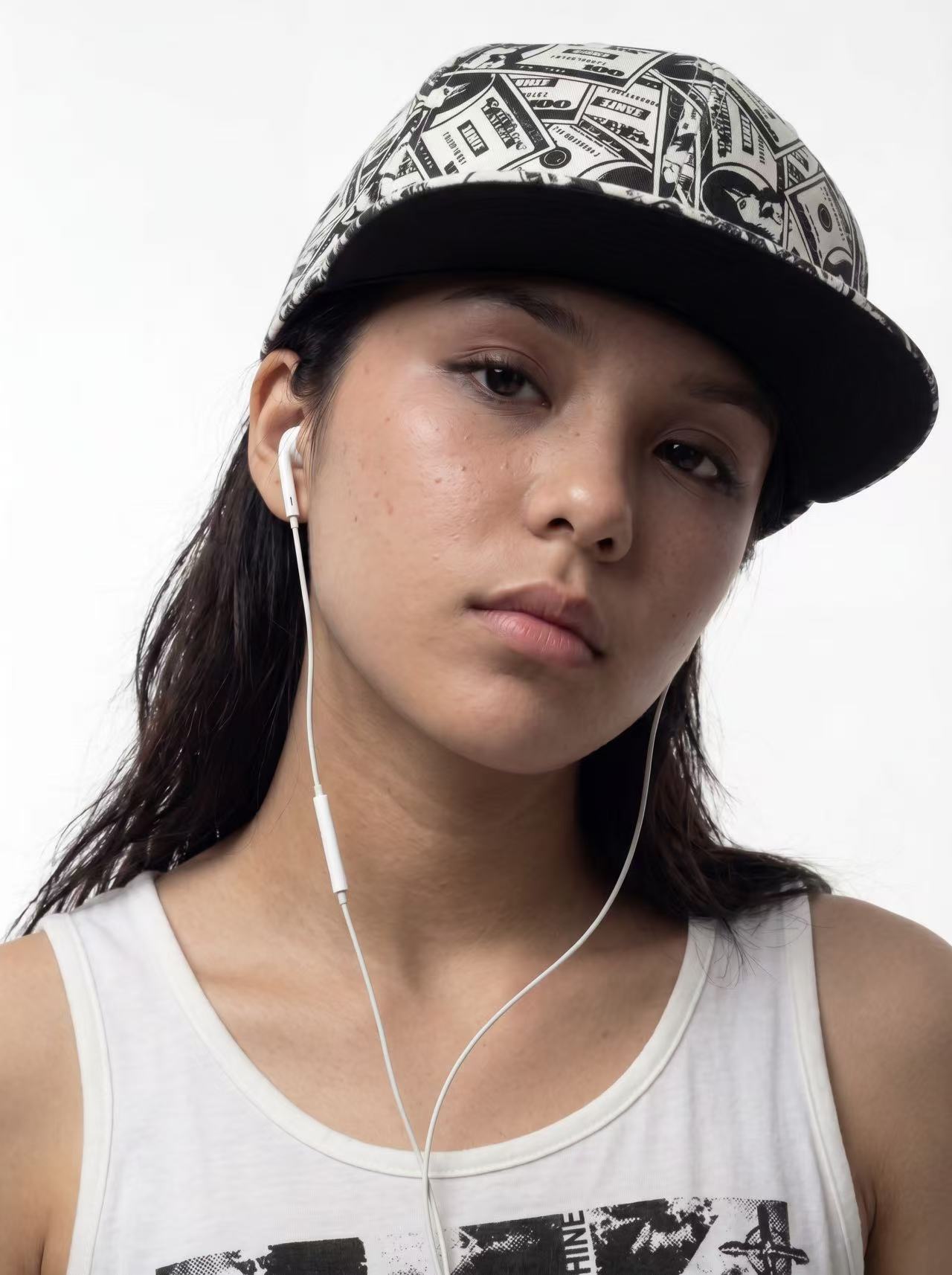 American dollar printed hat with size options