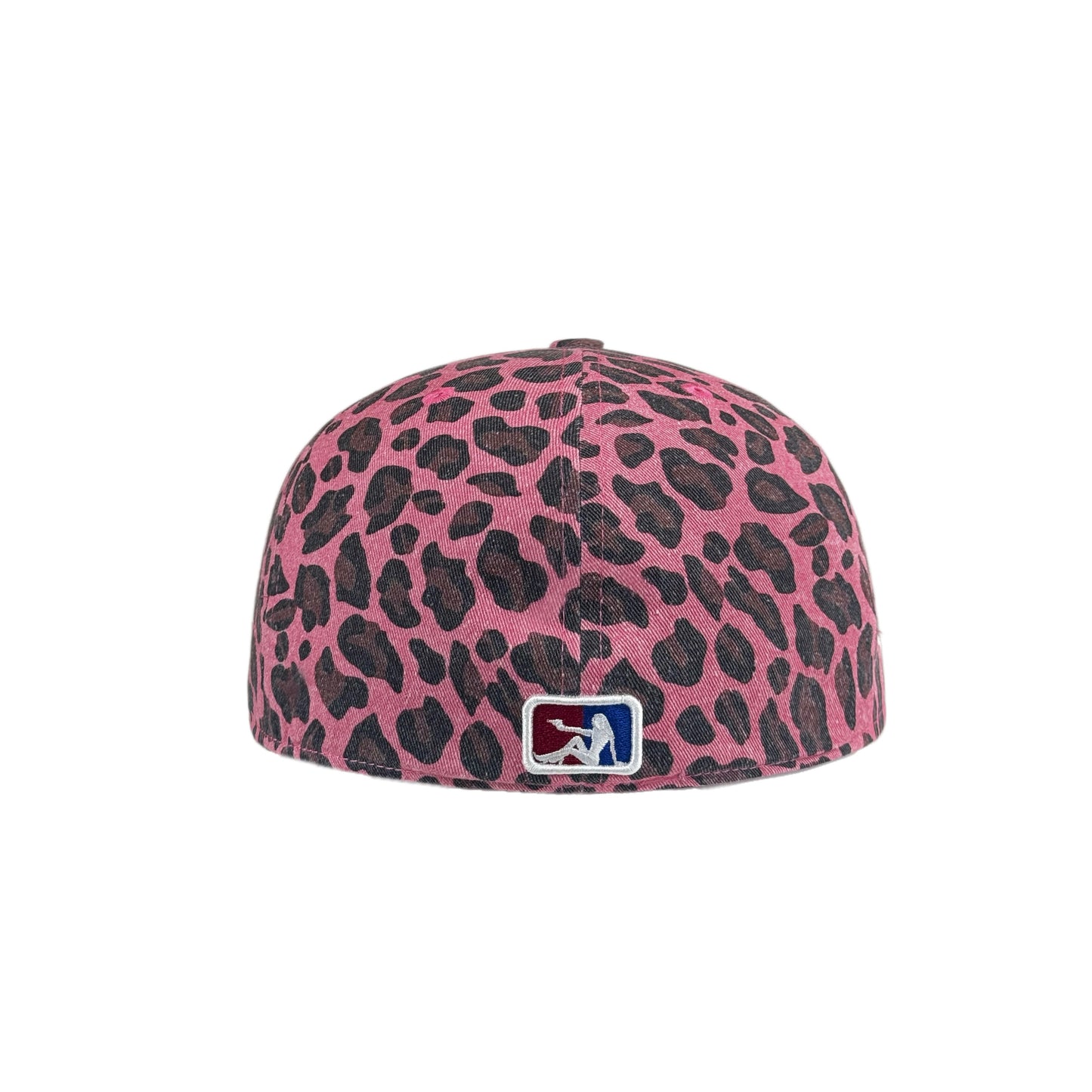 Leopard print flat brim hat