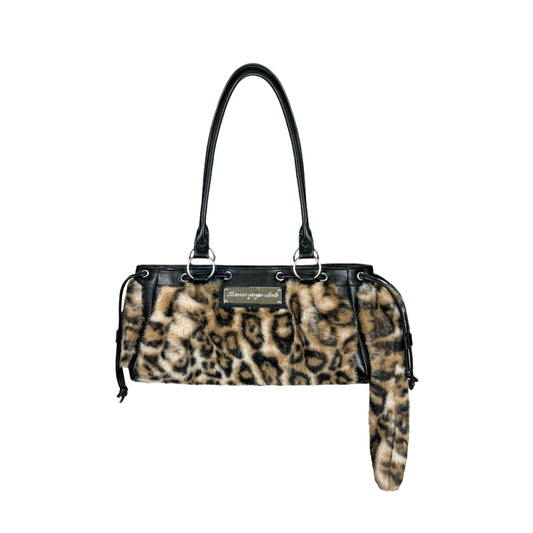 Leopard print shoulder bag