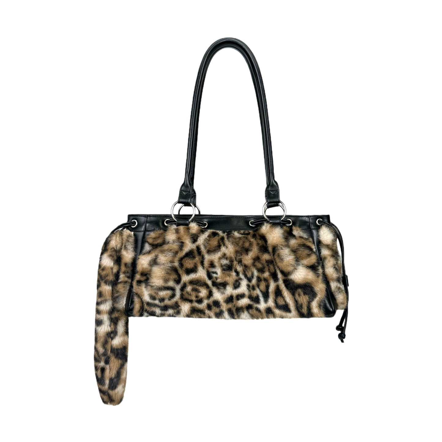 Leopard print shoulder bag