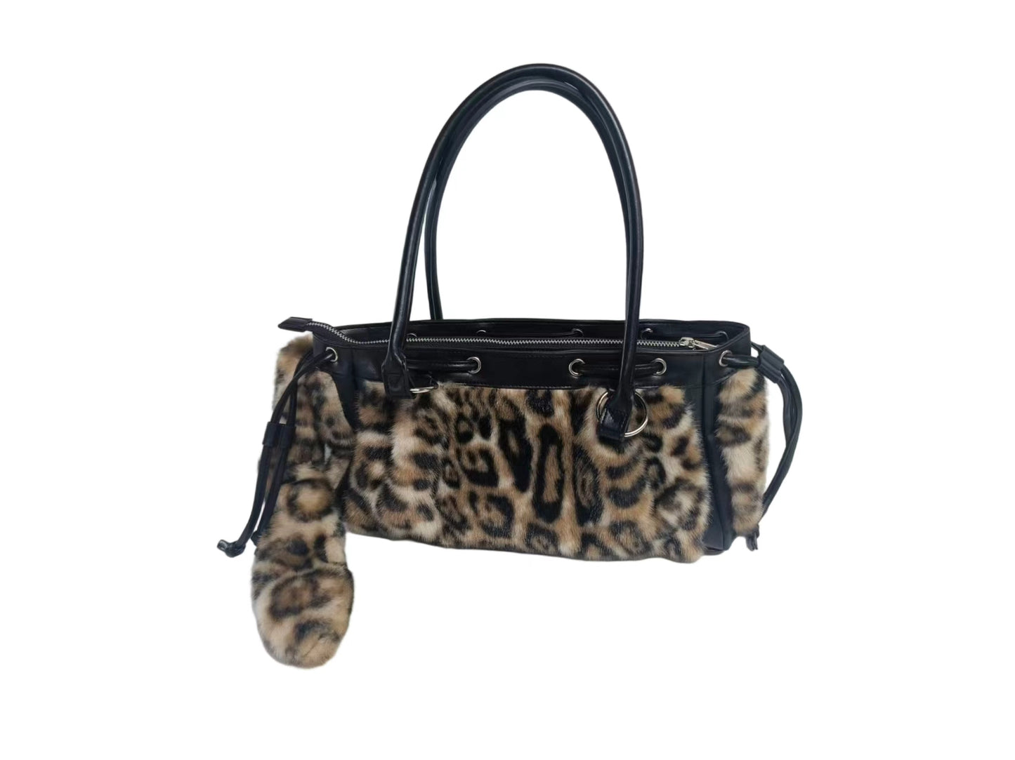Leopard print shoulder bag