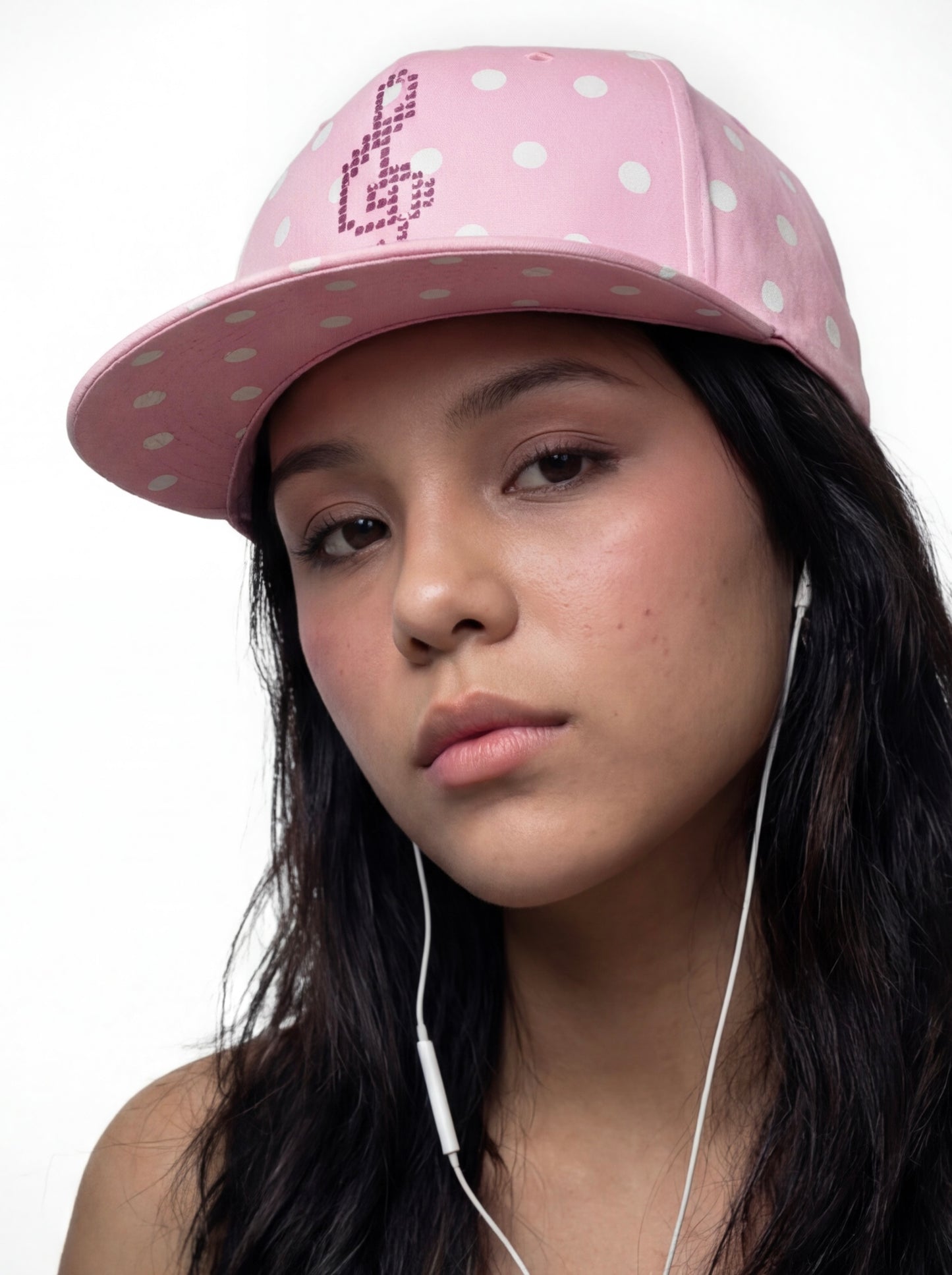 Dot- flat brim hat