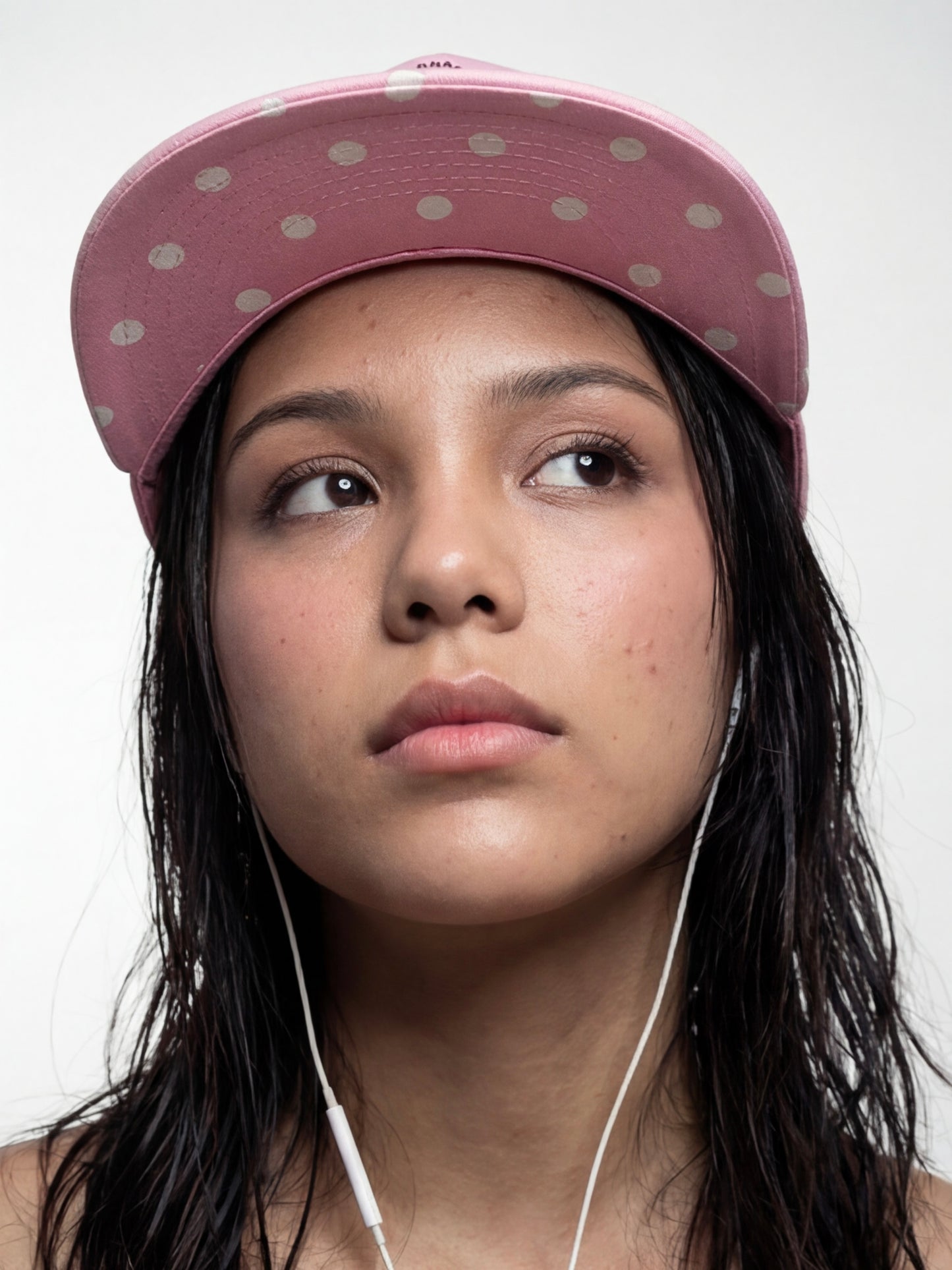 Dot- flat brim hat