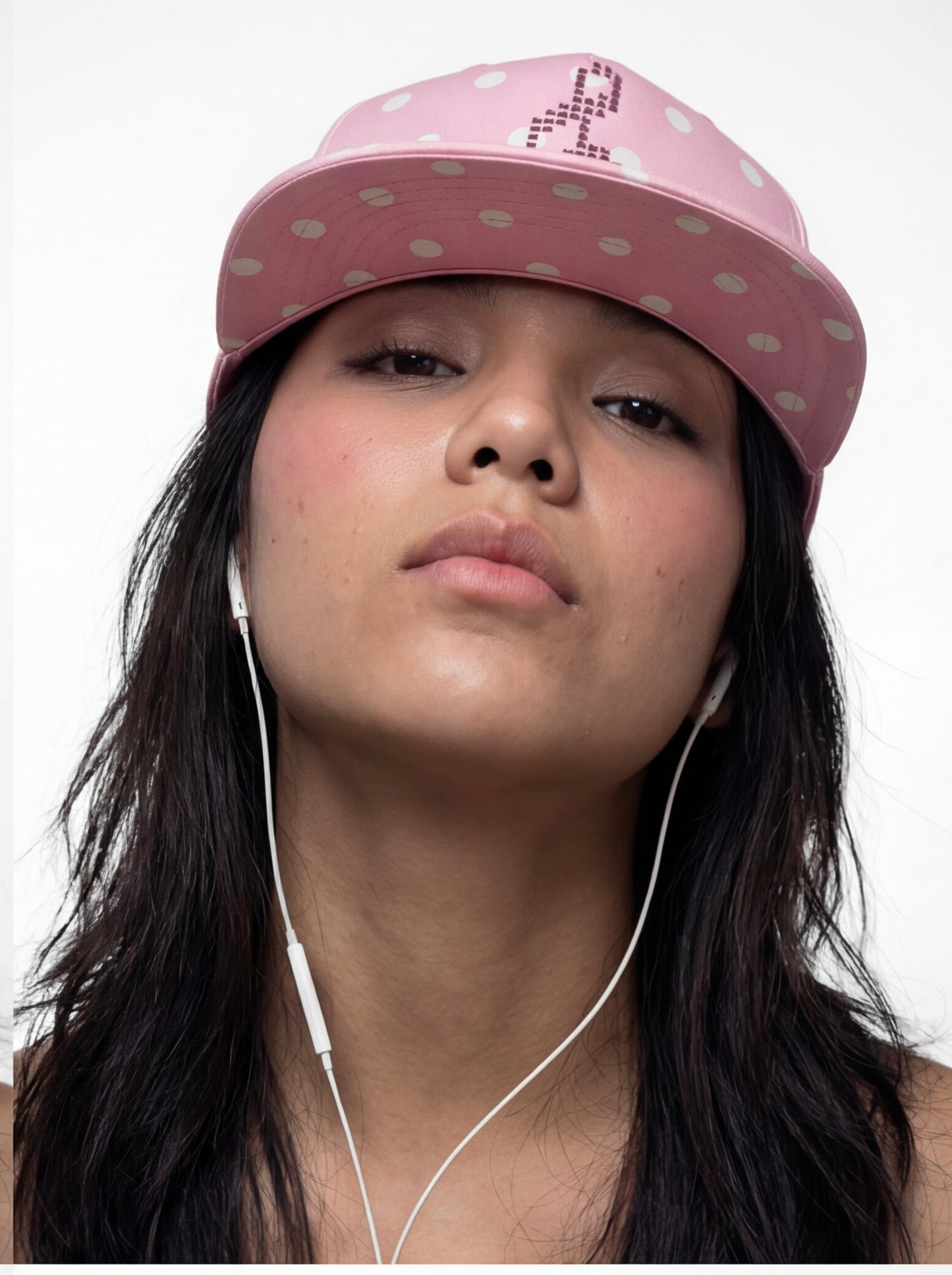 Dot- flat brim hat
