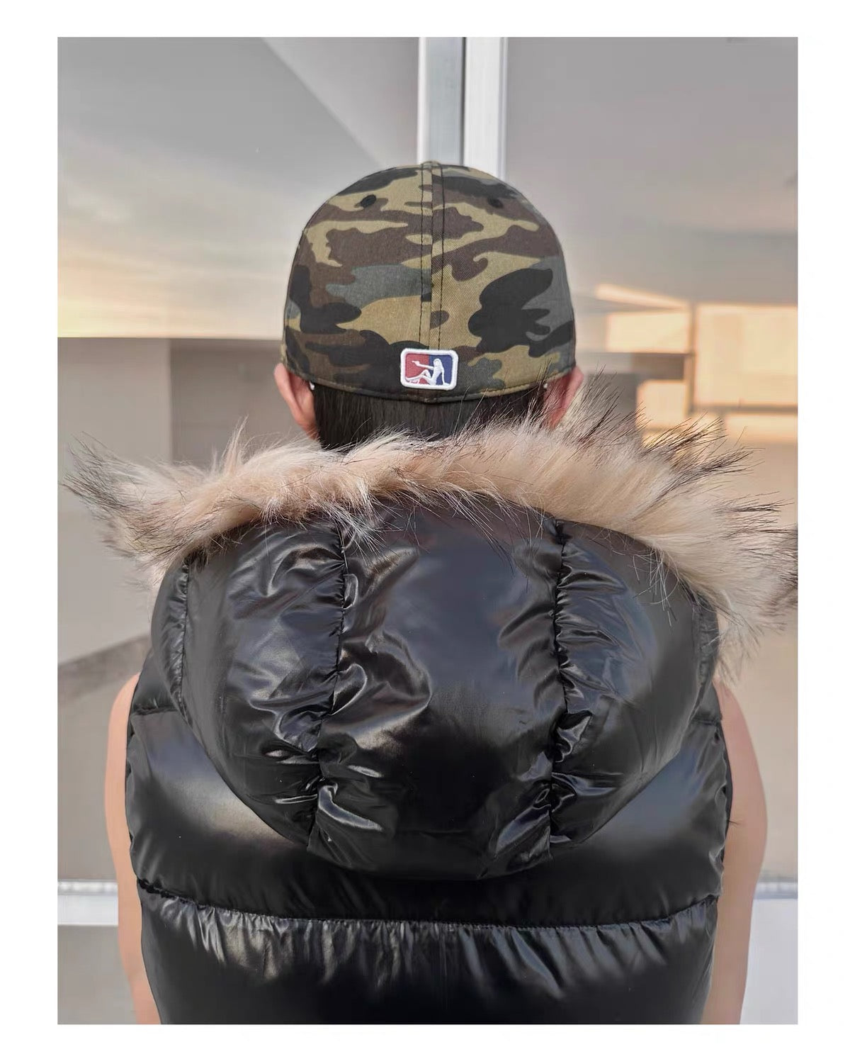 Camouflage flat cap