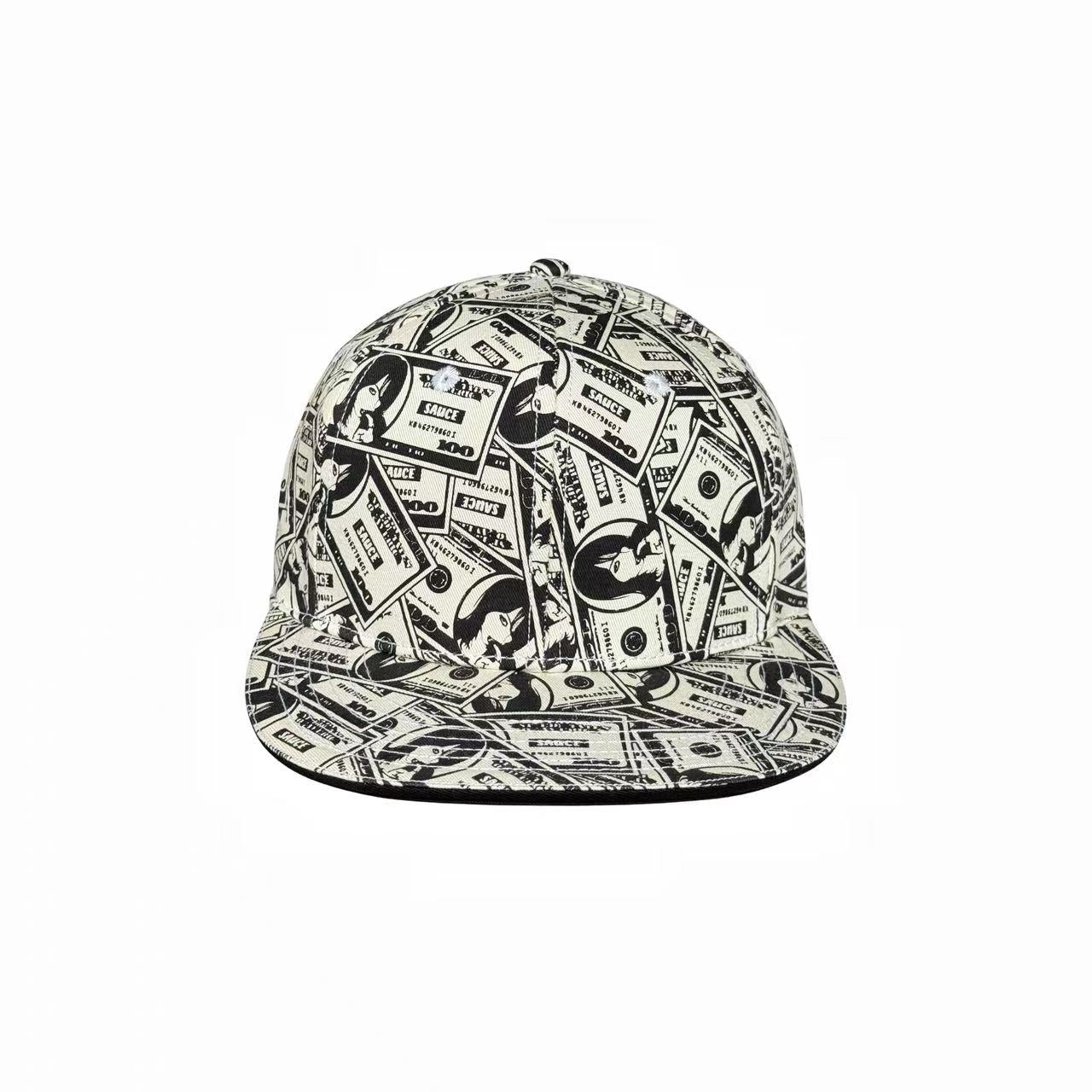 American dollar printed hat with size options