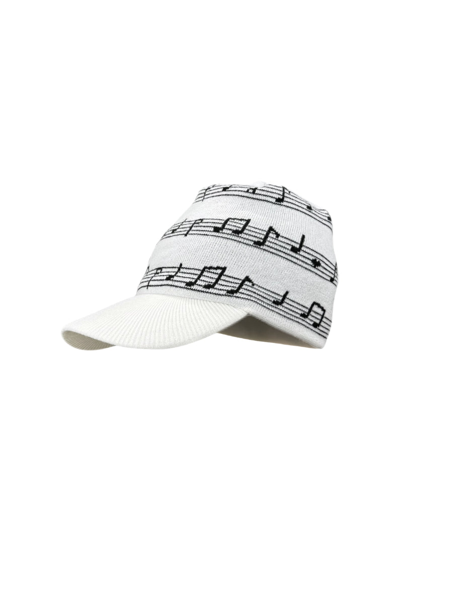 Musical note knitted hat